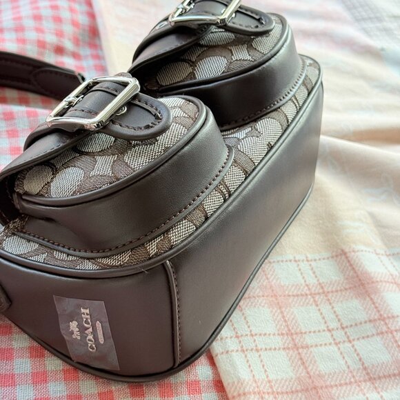 COACH CBJ00 Ashton Bag In Signature Jacquard Oak/Maple Outlet NEW - Picture 8 of 8